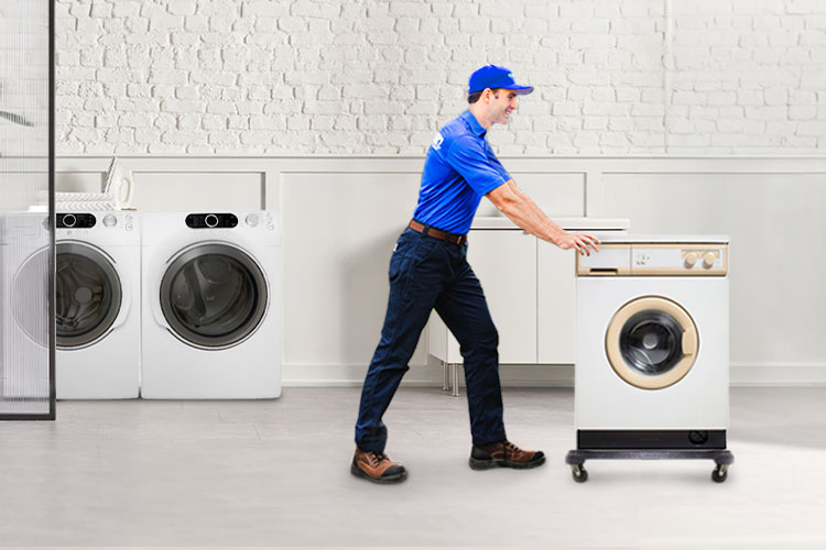 Old washer/dryer machine picked up for disposal by 1-800-GOT-JUNK?