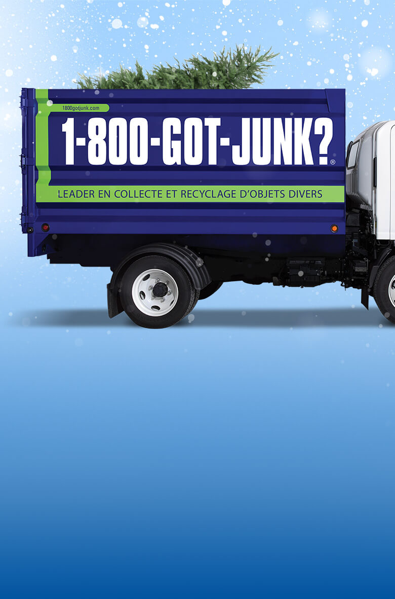 Sapin de Noël sur un camion 1-800-GOT-JUNK?